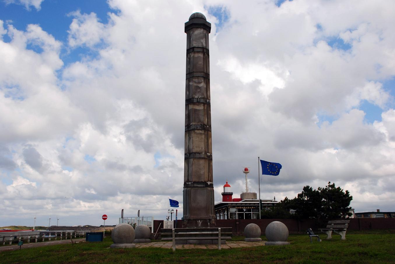 Justus Dirks monument in IJmuiden, Netherlands